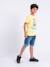 T-shirt manches courtes col rond pur coton nabarzu garçon Blanc+Jaune 8 - vertbaudet enfant 