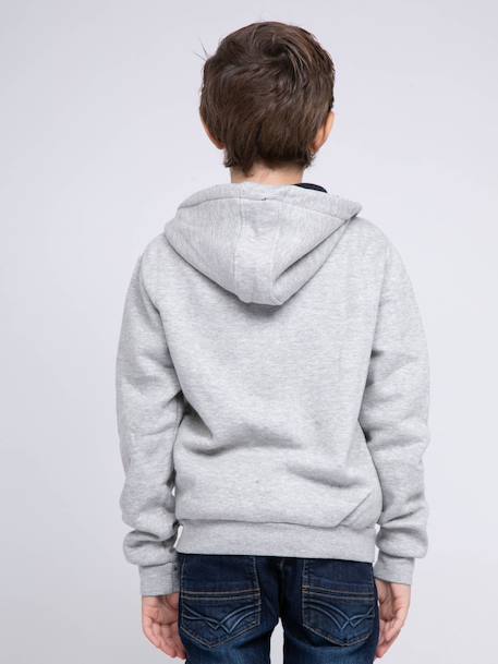 Sweat zippé capuche wamin garçon Beige+Gris clair+Kaki+Vert+Violet 6 - vertbaudet enfant 