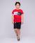 T-shirt col rond pur coton noware garçon Gris chine+Rouge 8 - vertbaudet enfant 