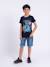 T-shirt manches courtes col rond pur coton numilan garçon Bleu marine 4 - vertbaudet enfant 