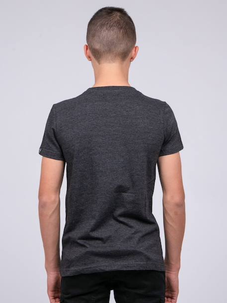 T-shirt col rond pur coton jocturne garçon Bleu marine+Gris foncé+Kaki 6 - vertbaudet enfant 