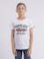 T-shirt col rond niroulio garçon Blanc+Kaki+Rouge 1 - vertbaudet enfant 