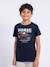 T-shirt manches courtes col rond pur coton neder garçon Blanc+Bleu marine+Kaki 5 - vertbaudet enfant 