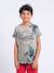 T-shirt manches courtes col rond pur coton nerwik garçon Beige+Kaki 1 - vertbaudet enfant 
