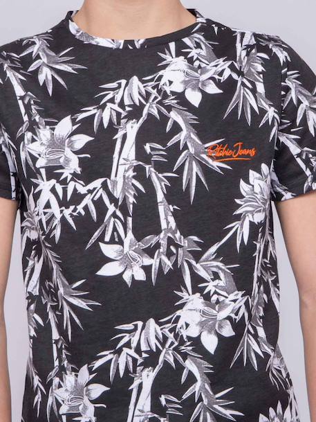 T-shirt col rond pur coton motifs naschool garçon Noir 3 - vertbaudet enfant 