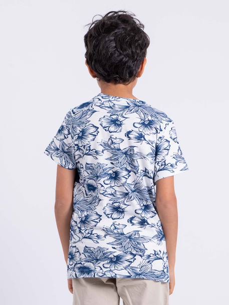 T-shirt manches courtes col rond pur coton noliba garçon Bleu royal+Kaki+Rouge 2 - vertbaudet enfant 