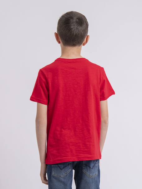 T-shirt col rond pur coton notelox garçon Blanc+Jaune+Rouge 10 - vertbaudet enfant 