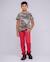 T-shirt col rond pur coton motifs nalko garçon Beige+Kaki 8 - vertbaudet enfant 