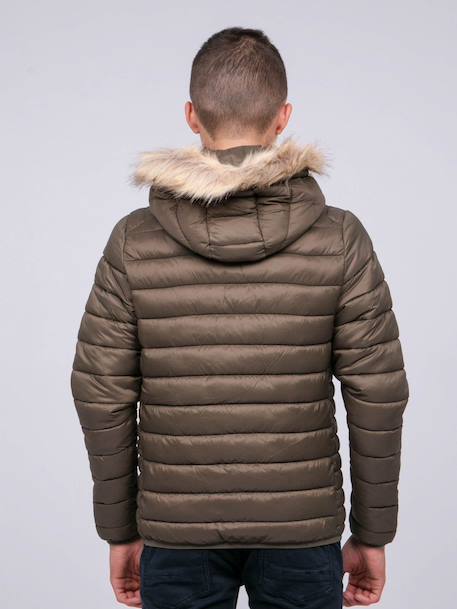 Doudoune capuche ziltou garçon Bleu marine+Kaki 6 - vertbaudet enfant 