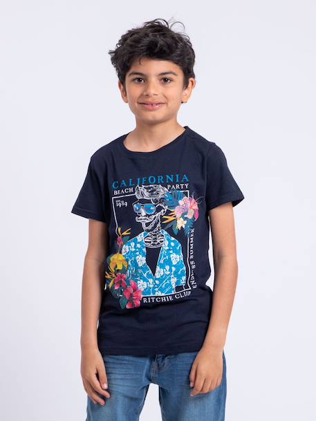 Garçon-T-shirt manches courtes col rond pur coton numilan garçon