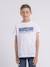 T-shirt col rond pur coton notelox garçon Blanc+Jaune+Rouge 1 - vertbaudet enfant 