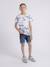 T-shirt col rond niritix garçon Bleu+Corail 4 - vertbaudet enfant 