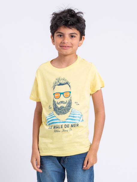 Garçon-T-shirt manches courtes col rond pur coton nabarzu garçon