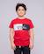 T-shirt col rond pur coton noware garçon Gris chine+Rouge 5 - vertbaudet enfant 