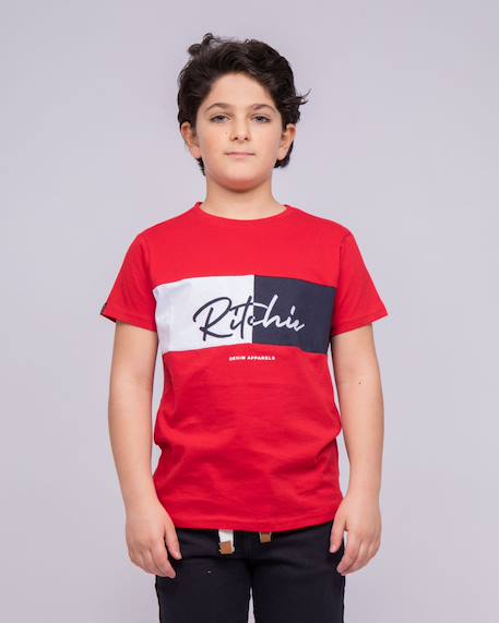Garçon-T-shirt col rond pur coton noware garçon
