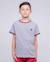 T-shirt col rond pur coton nobiwone garçon Gris chine+Rouge 1 - vertbaudet enfant 