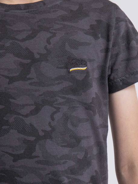T-shirt col rond nilimour garçon Gris+Kaki 3 - vertbaudet enfant 