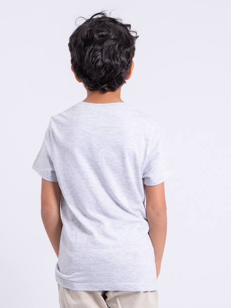 T-shirt manches courtes col rond pur coton noctavio garçon Gris+Kaki+Rouge 2 - vertbaudet enfant 