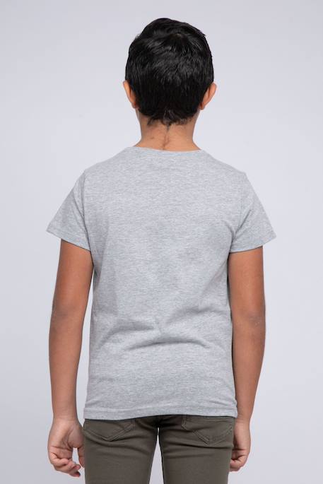 T-shirt col rond pur coton jadamix garçon Gris+Kaki+Noir 2 - vertbaudet enfant 