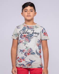 Garçon-T-shirt, polo, sous-pull-T-shirt-T-shirt col rond pur coton motifs nalko garçon