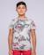 T-shirt col rond pur coton motifs nalko garçon Beige+Kaki 1 - vertbaudet enfant 