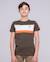 T-shirt col rond pur coton namlet garçon Kaki+Noir 1 - vertbaudet enfant 