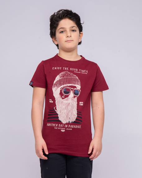 Garçon-T-shirt col rond pur coton nobelix garçon