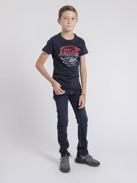 T-shirt col rond pur coton jacraig garçon Bleu marine+Bordeaux+Kaki 4 - vertbaudet enfant 