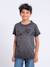 T-shirt manches courtes col rond pur coton noumarty garçon Beige+Gris 5 - vertbaudet enfant 