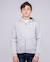 Sweat zippé capuche wams garçon Bleu marine+Gris chine+Orange 5 - vertbaudet enfant 