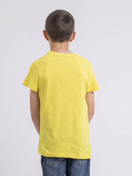 T-shirt col rond pur coton notelox garçon Blanc+Jaune+Rouge 6 - vertbaudet enfant 