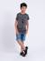T-shirt manches courtes col rond pur coton numelwin garçon Gris 4 - vertbaudet enfant 