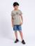 T-shirt manches courtes col rond pur coton noumarty garçon Beige+Gris 4 - vertbaudet enfant 