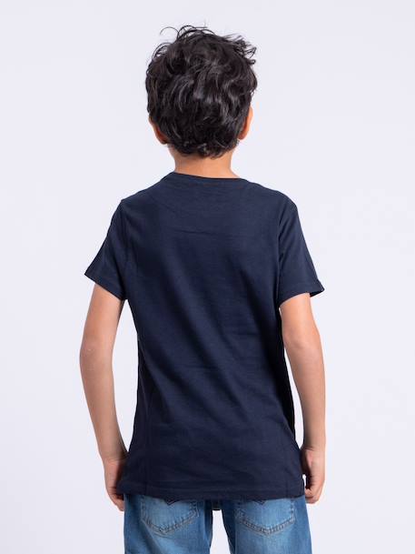 T-shirt manches courtes col rond pur coton nuplaton garçon Bleu marine+Gris clair+Kaki 6 - vertbaudet enfant 