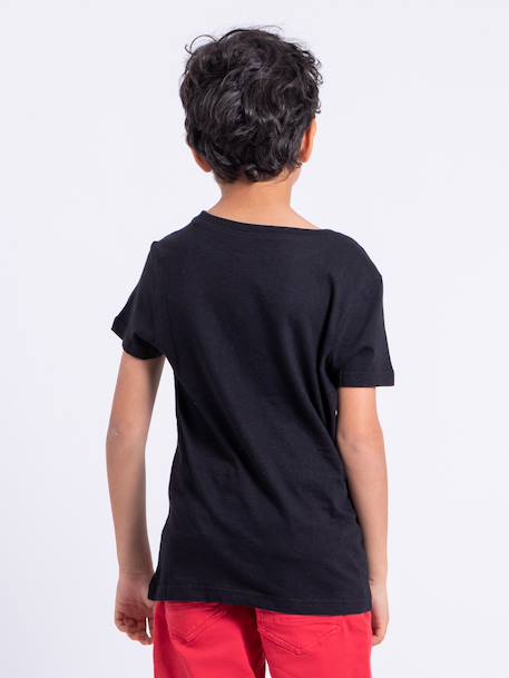 T-shirt manches courtes col rond pur coton noblake garçon Blanc+Gris clair+Noir 10 - vertbaudet enfant 