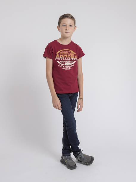 T-shirt col rond pur coton jacraig garçon Bleu marine+Bordeaux+Kaki 8 - vertbaudet enfant 
