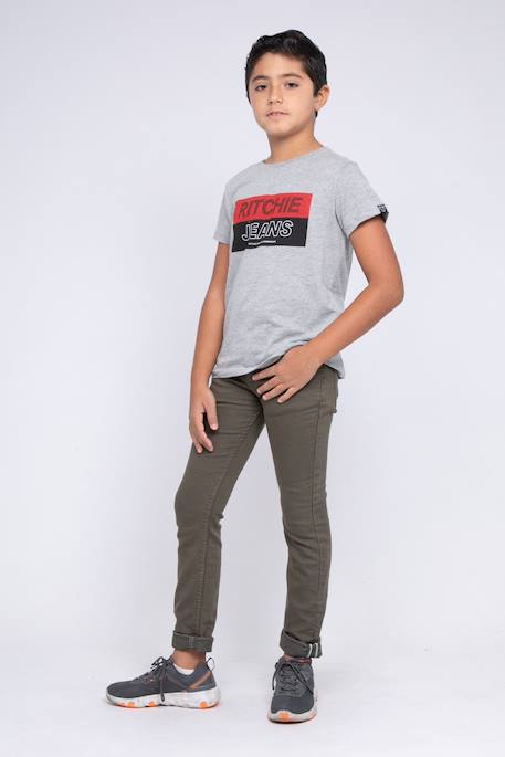 Pantalon 5 poches vaas garçon Beige+Bleu marine+Bordeaux+Kaki+Marron+Rouge brique+Vert 16 - vertbaudet enfant 