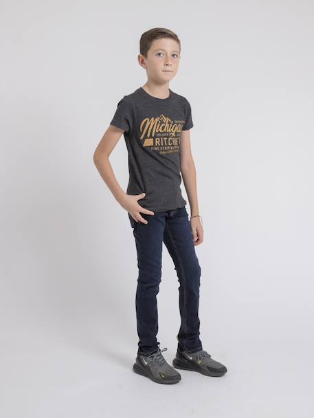 T-shirt col rond pur coton joultix garçon Antra+Bleu marine+Cognac 4 - vertbaudet enfant 