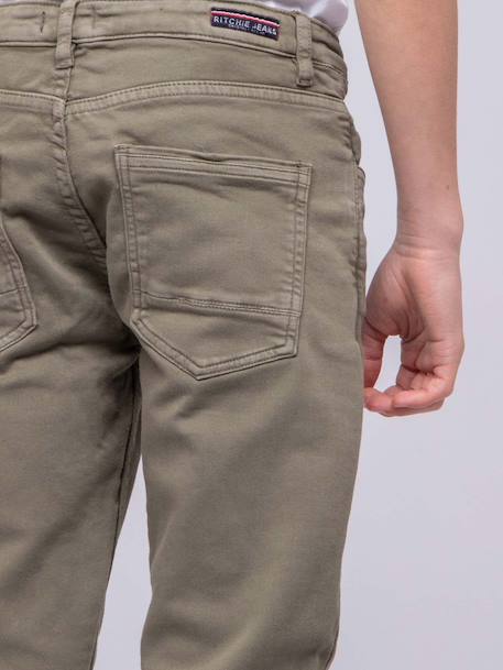 Pantalon chino candelo garçon Beige+Bleu marine+Kaki+Rouge 11 - vertbaudet enfant 