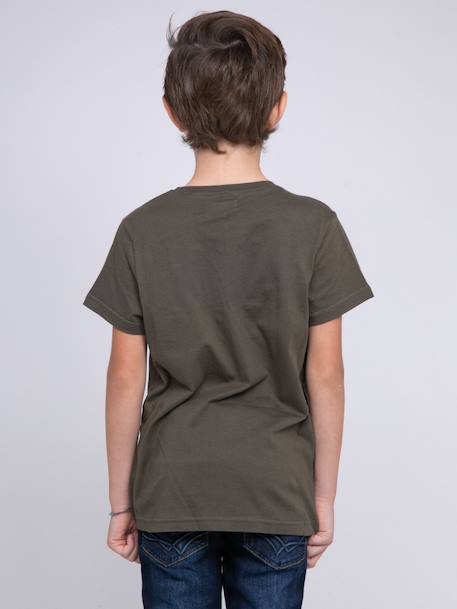 T-shirt col rond pur coton jadamix garçon Gris+Kaki+Noir 6 - vertbaudet enfant 