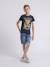 T-shirt col rond pur coton neverso garçon Bleu marine+Kaki+Rouge 4 - vertbaudet enfant 
