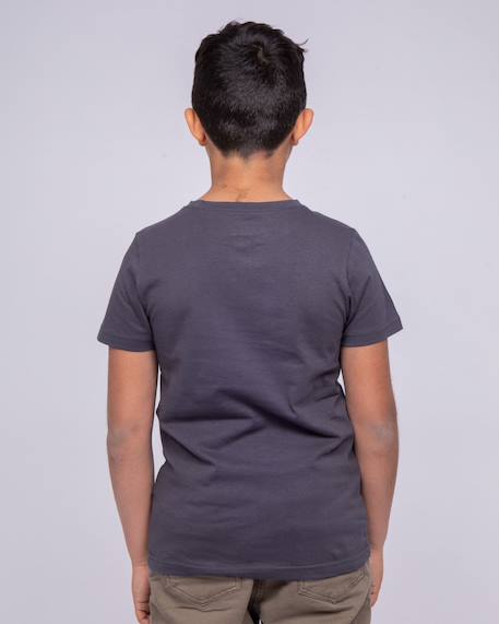 T-shirt col rond pur coton nitali garçon Blanc+Bleu marine+Gris 10 - vertbaudet enfant 