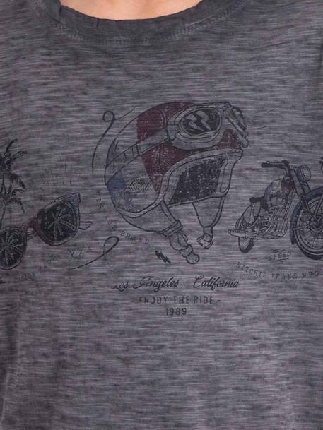 T-shirt manches courtes col rond pur coton noumarty garçon Beige+Gris 7 - vertbaudet enfant 