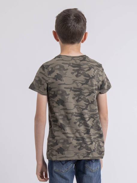 T-shirt col rond nilimour garçon Gris+Kaki 6 - vertbaudet enfant 