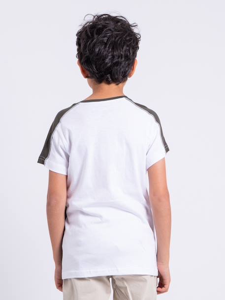 T-shirt manches courtes pur coton nabalia garçon Bleu marine+Kaki+Vert 6 - vertbaudet enfant 