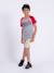T-shirt manches courtes col rond pur coton nechin garçon Bleu marine+Rouge+Vert 8 - vertbaudet enfant 