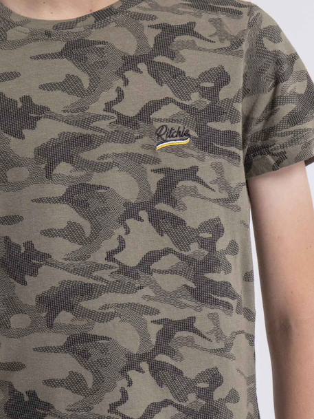 T-shirt col rond nilimour garçon Gris+Kaki 7 - vertbaudet enfant 