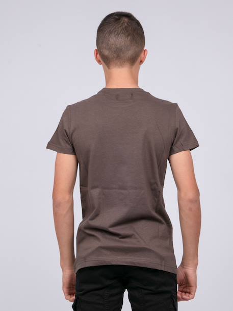 T-shirt col rond pur coton jordy garçon Bordeaux+Gris foncé+Kaki 10 - vertbaudet enfant 