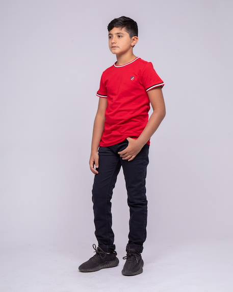 Pantalon chino candelo garçon Beige+Bleu marine+Kaki+Rouge 8 - vertbaudet enfant 