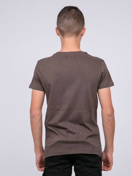 T-shirt col rond pur coton joumea garçon Bordeaux+Gris foncé+Kaki 10 - vertbaudet enfant 
